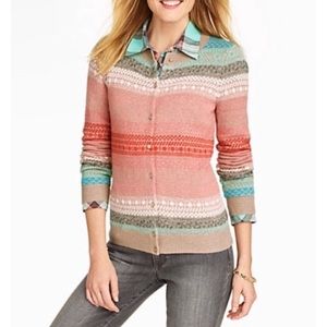 Talbots Fair Isle Wool Cardigan